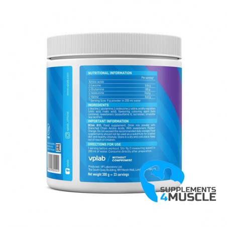 VpLab BCAA 8:1:1 300g Suppléments | Supplements4muscle