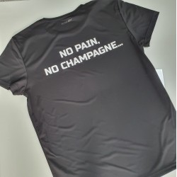 Unique T-shirts with supplements4muscle logo "NO PAIN NO CHAMPAGNE"