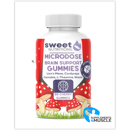 Sweet Nutritions Microdose Brain Support Gummies 60 cherry gummies