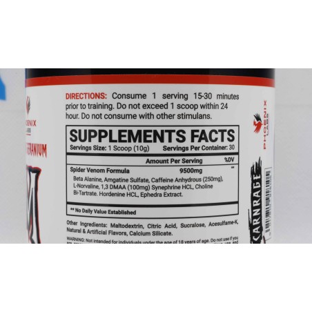 Phoenix Labs Venom 300g DMAA Supplement |Supplements4muscle